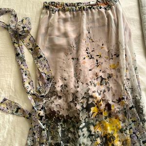 Byron Lars long floral skirt